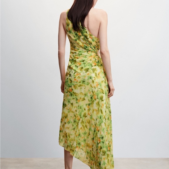 Mango Floral One-Shoulder Dress - Picture 7 of 10